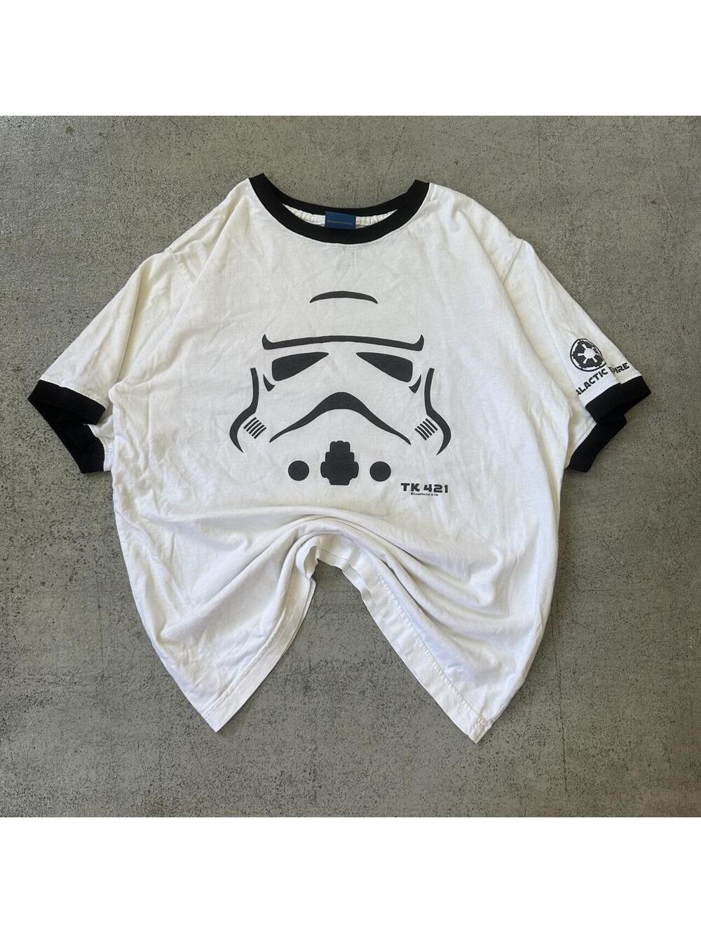 Vintage Star Wars Stormtrooper Tee with black stormtrooper helmet graphic